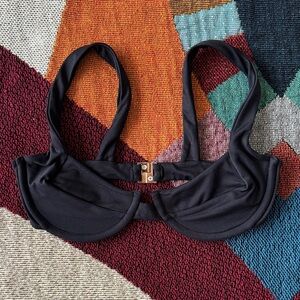 Indah Swim Midori Black Underwire Bikini Top XS